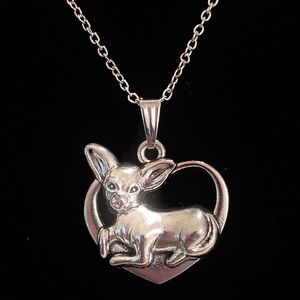 Chihuahua Necklace Heart Love Dog